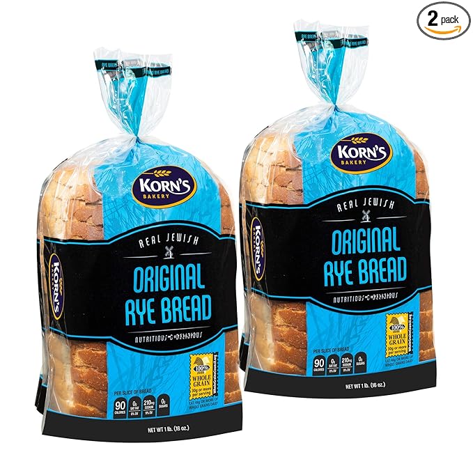 Rye Bread | Delicious Sandwich Bread | Fresh Bread | Real Jewish Rye Bread | Kosher Dairy &amp Nut Free | 16 oz Stern’s Bakery [2 Pack]