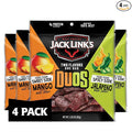 Jack Link's DUOs Jalapeno and Mango Beef Jerky - (4 Pack) 3.25 oz Bags - Ready to Eat Protein Snacks - 9g Protein per Serving - Made with 100% Real Beef