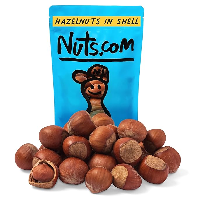 Nuts.com Whole Walnuts 2lb Pecans and Oregon Hazelnuts in Shell 1lb - Gourmet Freshly Harvested Non-GMO for Cooking Baking and Snacking