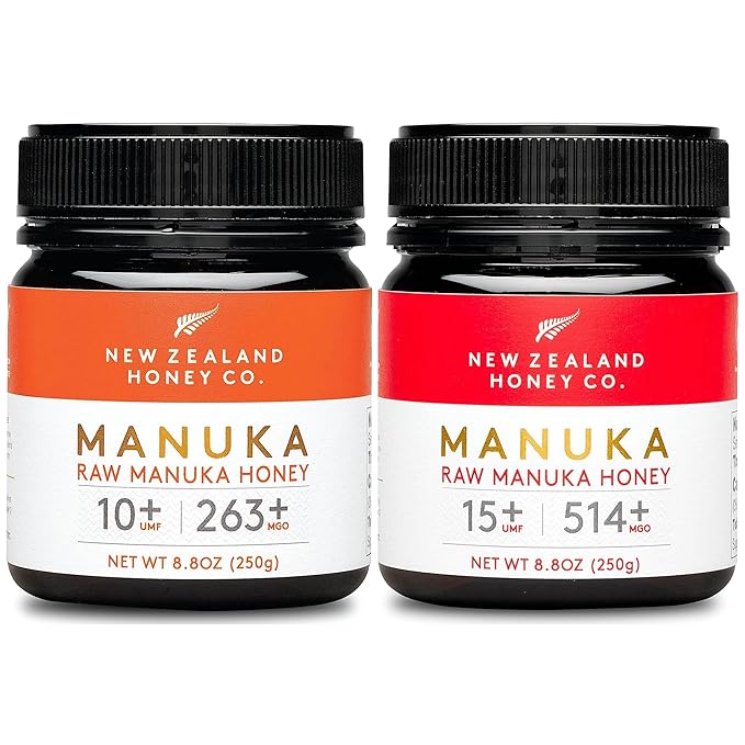 New Zealand Honey Co. Raw Manuka Honey UMF 10+ | MGO 263+ 8.8oz &amp UMF 15+ | MGO 514+ 8.8oz UMF Certified