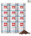 illy Decaf Whole Bean Coffee Classico Decaffeinated Medium Roast 100% Arabica Premium Italian Coffee Ideal for Espresso Drip Moka and French Press Brewing 8.8oz 12 Pack