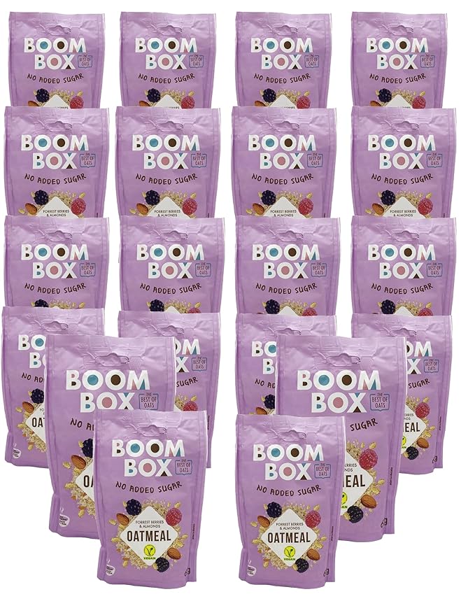 BOOM BOX High Protein Chocolate Oat Granola - 300g Energizing and Indulgent Breakfast (60G Berry/Almond)
