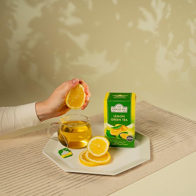 Ahmad Tea Lemon Green Tea 20-Count Boxes (Pack of 6)