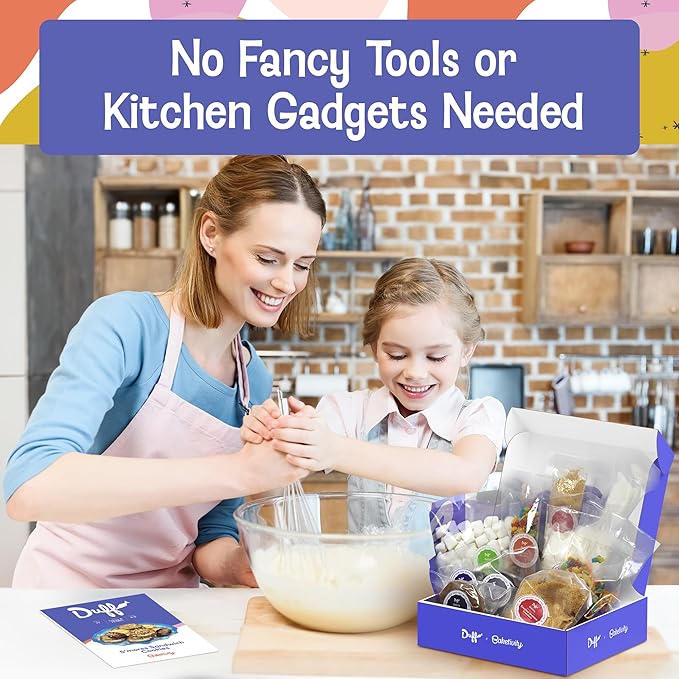 Baketivity x Duff Goldman S’mores Sandwich Cookies Kit Kids Baking Set Cooking Kits for Kids with Premeasured Ingredients Decorating Supplies STEM Activities - Baking Sets for Girls Boys Ages 6-12