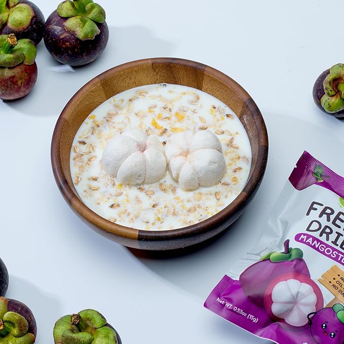 Thappy Fruit Freeze-Dried Mangosteen - No Additives Oil-Free No Sugar Added 100% Pure Mangosteen 0.53oz (Pack of 12)