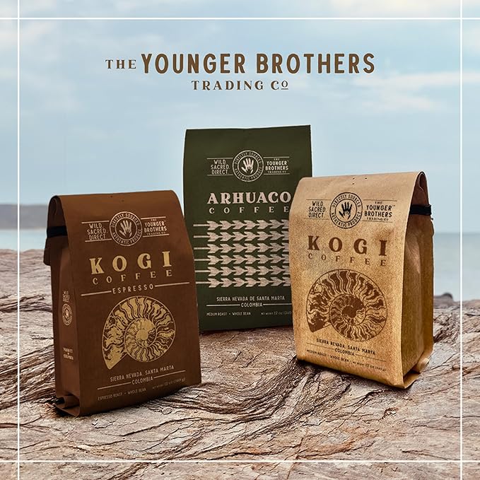 The Younger Brothers Trading Co. - Arhuaco Indigenous Wild-Grown Coffee Medium Roast Whole Bean 35.2 oz (Pack of 5)