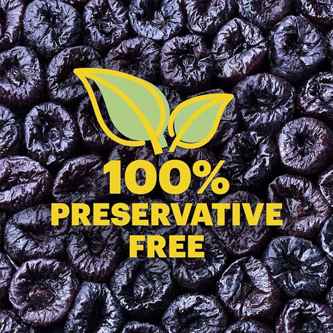 Sunsweet D'Noir Preservative Free Prunes - Prunes Pitted Unsweetened &amp Dried - Gluten Free Vegan Low Fat - Fiber &amp Minerals - 8 oz Pouch x 3 Pack