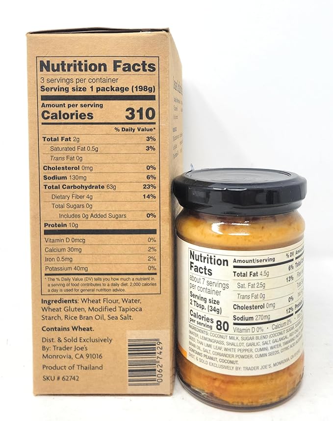 Trader Joe's Thai Wheat Noodles &amp Peanut Satay Sauce Meal Kit