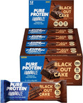 Pure Protein AMMMAZE Blackout Cake Protein Bars 12 Count – 20g Protein 3g Fiber No Added Sugar – Chocolate Meal Replacement - On the Go Snacks