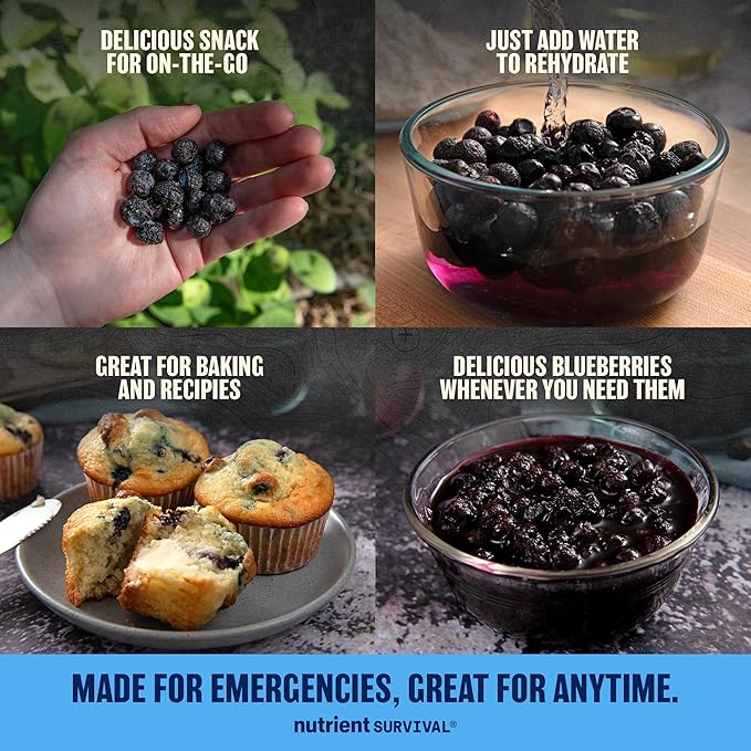 Freeze-Dried Blueberries - #10 Can | 25-Year Shelf Life | Emergency Food
