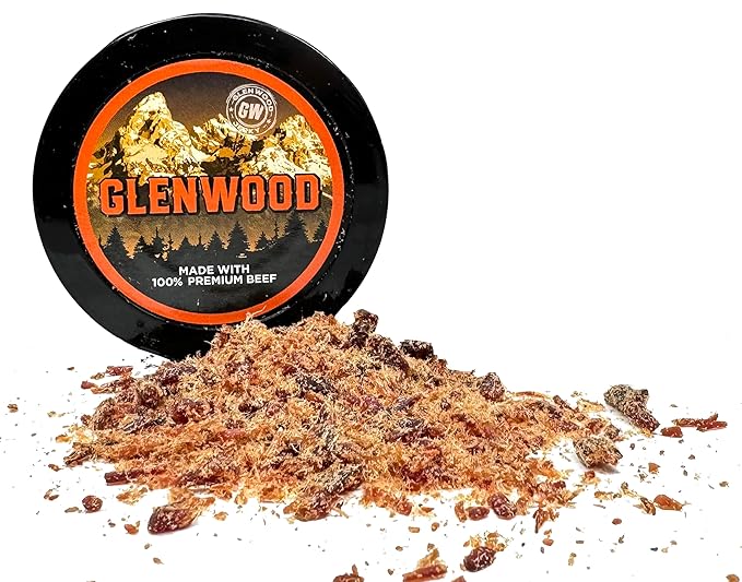 Glenwood Beef Jerky Chew Shredded Beef Jerky 0.32 oz Cans (12 Pack)