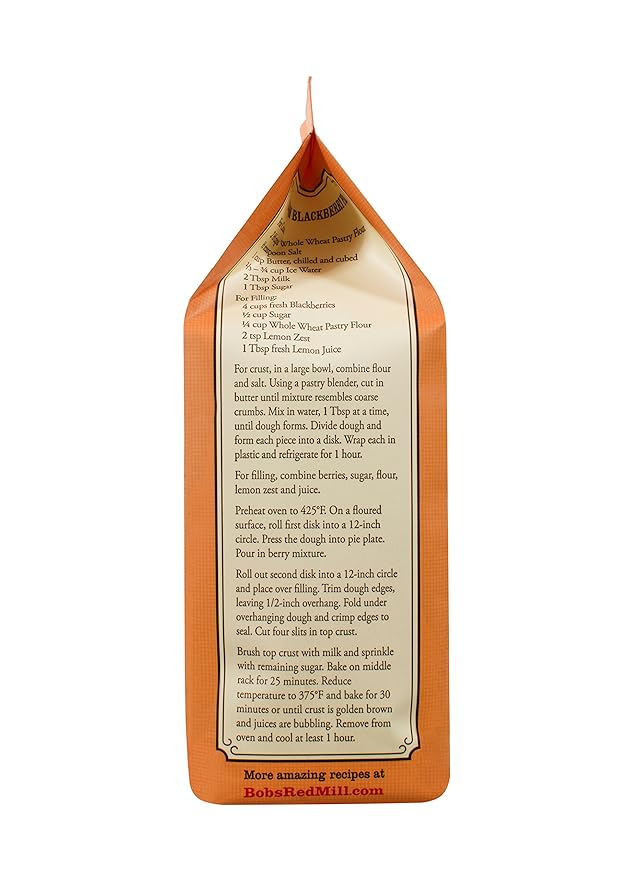 Bob's Red Mill Organic Pastry Flour Whole Wheat 5 lb