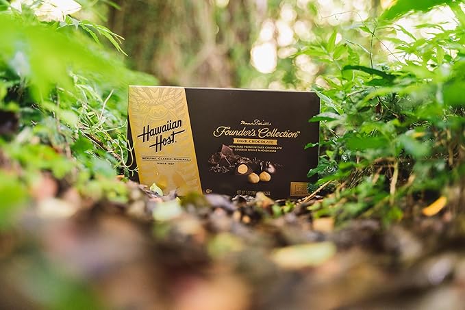 Hawaiian Host Founders Collection - Dark Chocolate Macadamia Nuts - 7 Oz Gift Box
