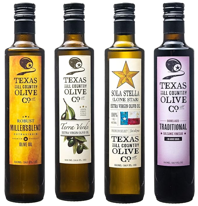 The Stars Above Texas Premium Olive Oil and Balsamic Vinegar Kraft Gift Set