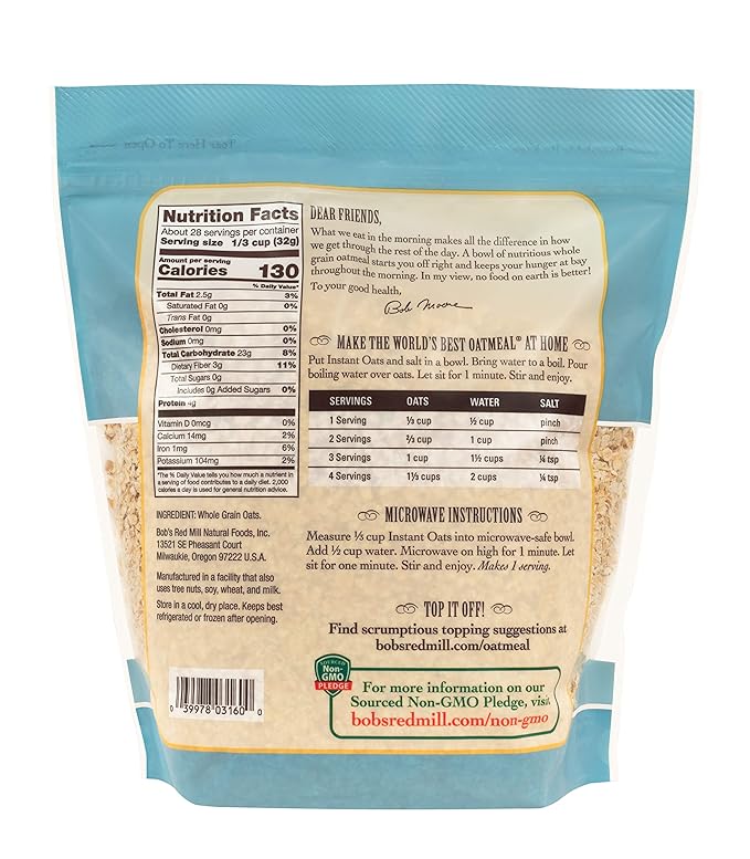 Bob's Red Mill Instant Rolled Oats 32-ounce (Pack of 4)