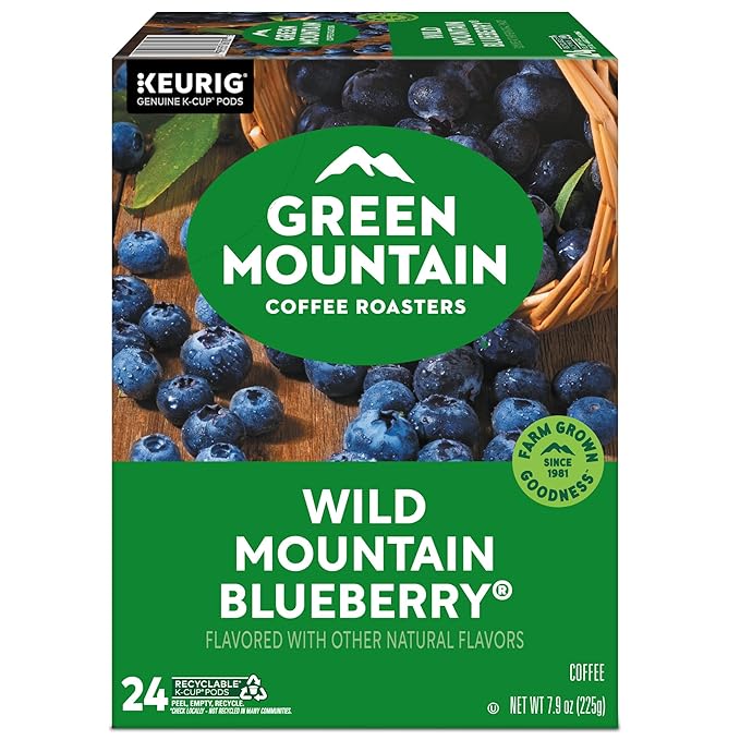 Green Mountain Coffee Roasters Wild Mountain Blueberry Keurig Single-Serve K-Cup pods Light Roast Coffee 96 Count