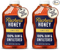 Fischer’s 100% Pure Raw &amp Unfiltered Honey – USA Made Honey – All-Natural Sweetener – Rich Flavor Profile Packed with Nutrients 40 oz (Pack of 2)