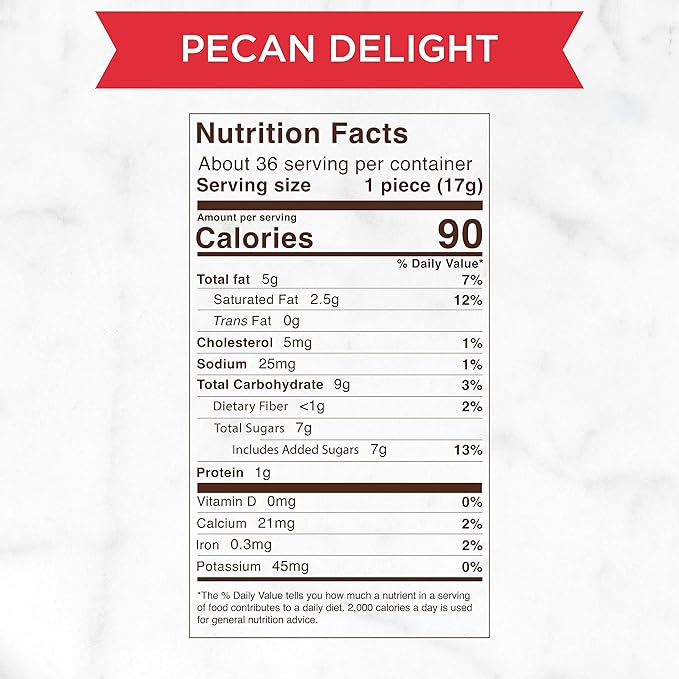 Russell Stover Milk Chocolate Pecan Delight - 0.6 oz (Pack of 36)