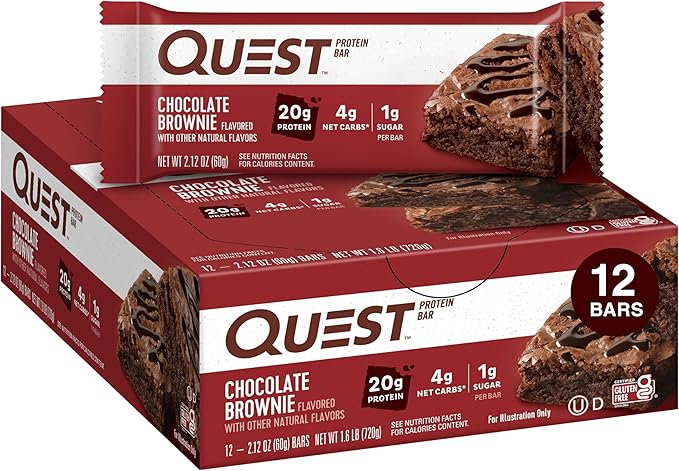 Quest Chocolate Brownie &amp Cookies &amp Cream Protein Bars Bundle High Protein Gluten Free 26 Count