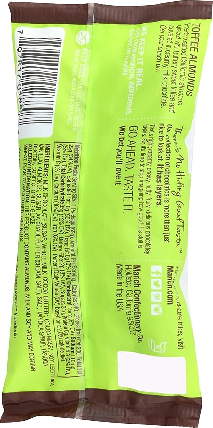 Marich Chocolate Toffee Almonds 2.3-Ounce (Pack of 12)