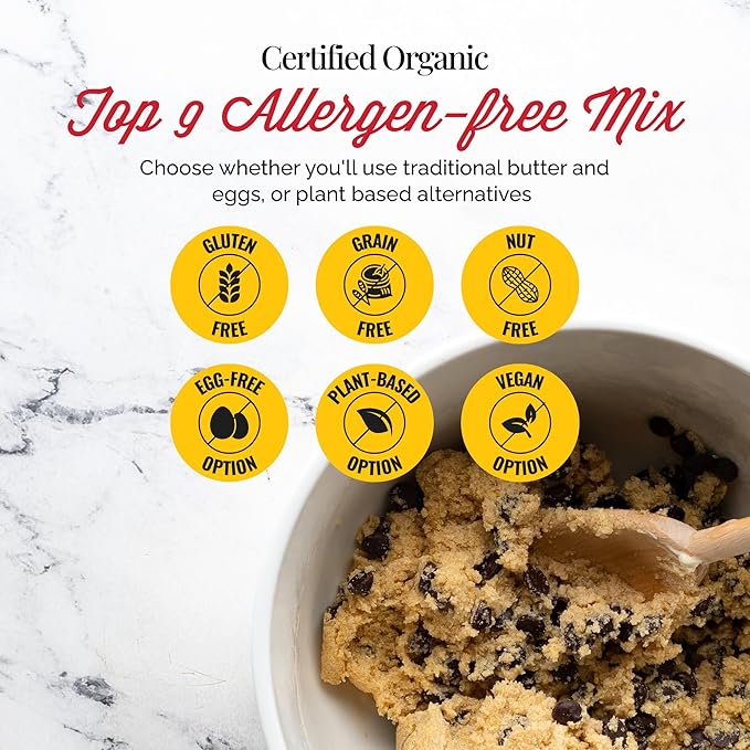 Otto's Naturals Grain-Free Ultimate Cookie Mix 12.2 Oz. 6 Pack Top 9 Allergen-Free Versatile for Classic Baked Treats Made with Organic Cassava Flour Gluten Free Non-GMO Vegan Plant-Based