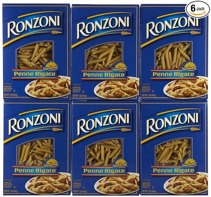 Ronzoni Penne Rigate (Pack of Six)