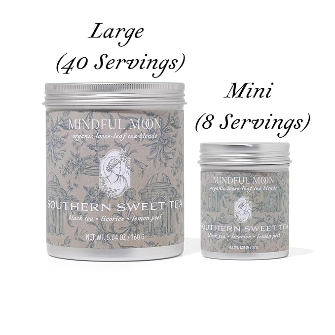 Southern Sweet Tea by Mindful Moon – Black Tea with Licorice &amp Lemon Peel – Caffeinated Loose Leaf Tea (Mini)