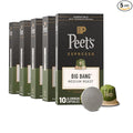 Peet's Coffee Medium Roast Espresso Capsules Compatible with Nespresso Original Machines 100% Arabica Coffee - Big Bang Intensity 9 50 Count (5 Boxes of 10 Espresso Capsules)