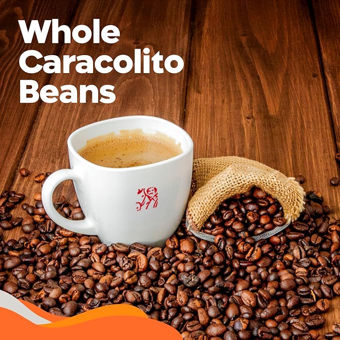 Juan Valdez Colina Whole Bean Coffee - Medium Roast | 16 oz - 100% Colombian Coffee | Unique “Caracolito” Beans with Peach &amp White Chocolate Notes