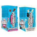 Feastables MrBeast Milk &amp Cookies Variety Pack King Size Milk Chocolate &amp Cookies &amp Creme Bars 2.1oz 20ct