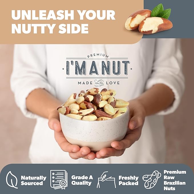 Raw Broken Brazil Nuts 3 lbs (48oz) – Premium Wild Harvested High Selenium Batch Tested Peanut &amp Gluten Free Non-GMO Kosher Resealable Bag