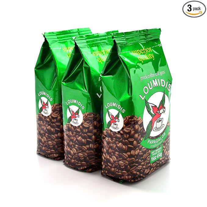 Papagalos Loumidis Ground Coffee 16 Ounce - Pack of (3) PCS