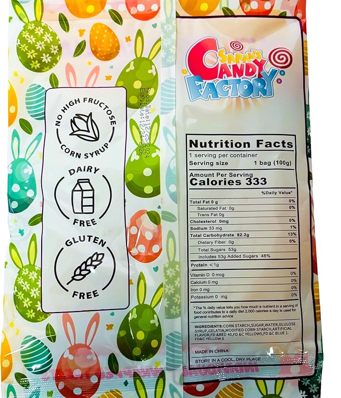 Easter Marshmallow Gummies - 10 Fun Designs 6-Pack Total 60 Individually Wrapped Gummies - Gluten-Free &amp Dairy-Free Perfect for Egg Hunts