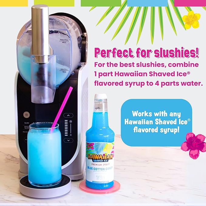 Hawaiian Shaved Ice Syrup Pint 6-pack Sour Cherry Sour Grape Sour Blue Raspberry Sour Green Apple Sour Watermelon &amp Sour Strawberry for Slushies Italian Soda Seltzers Popsicles and More