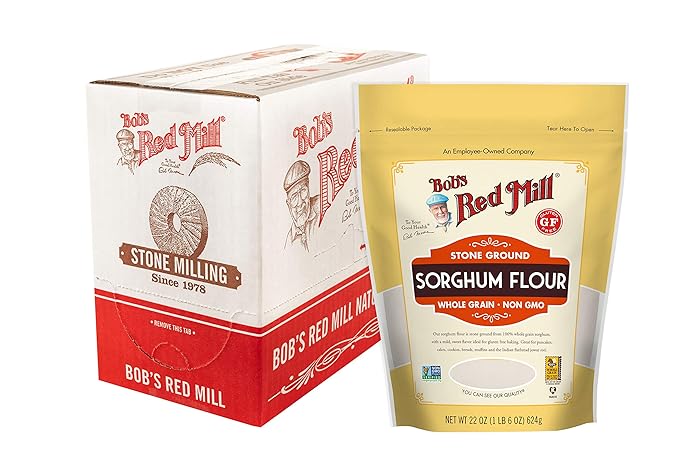 Bob's Red Mill Sorghum Flour 22oz (Pack of 4) - Whole Grain Vegan Kosher