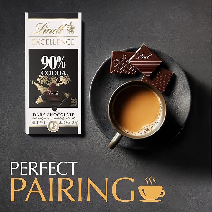 Lindt EXCELLENCE 90% Cocoa Dark Chocolate Candy Bar Dark Chocolate 3.5 oz. Bar