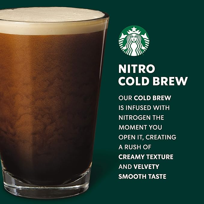 Starbucks Nitro Cold BrewVanilla Sweet Cream 9.6 fl oz Can(Pack of 16)