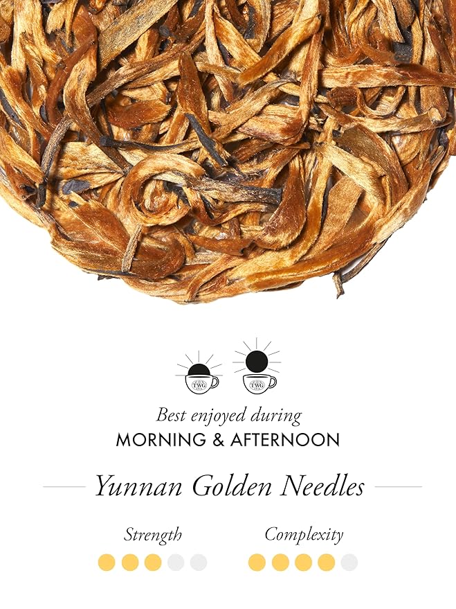 TWG Tea | Yunnan Golden Needles | Black Tea | Nutty &amp Malty | Haute Couture Tin 40g | Gift Set