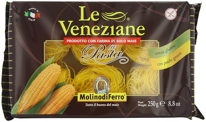 Le Veneziane Corn Pasta Capallini 250g [Pack of 4]