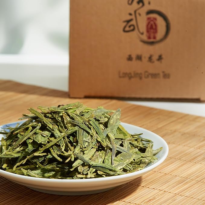 ChaWuWarmSun [A] LongJing Green Tea3.5oz/100gChinese Dragon Well Green Tea Loose Leaf