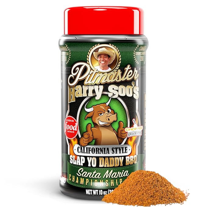 Slap Yo Daddy BBQ Rub Seasoning California Style Santa Maria - Award-Winning Santa Maria Seasoning from PItmaster Harry Soo - Savory SPG Rub for Smoking and Grilling - 10 oz