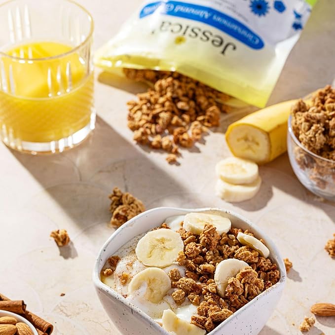 Jessica’s Cinnamon Almond Granola - Handmade Non-GMO Gluten-Free Whole Grain 11oz (3 Pack)