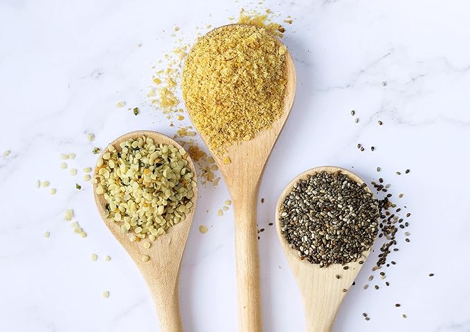 Food to Live Organic FiberFull Flax Hemp and Chia Seeds Blend 10 Pounds with Cold-Milled Flax Non-GMO Bulk. Rich in Omega 3 and Fiber. Perfect for Smoothies Salads Oatmeal