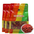 DABC OAK LAND Goji Berries 3LB Wolfberry Premium Large Berry Form5A Wolfberry 100% Natural Sun-Dried Whole Fruit Sulfate &amp Additive Free Great Flavor for SoupDrinks Snacks Beverages 3LB/Bag