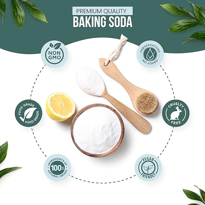 Pure Baking Soda Sodium Bicarbonate (11 lbs.) Food Grade for Cleaning Baking Bath Bombs and Teeth Swimming Pools