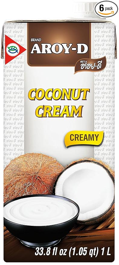 Aroy-D Coconut Cream 33.8 Fluid Ounce (6-Pack)