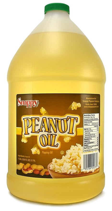 Snappy Pure Peanut Oil for Cooking and Peanut Oil for Deep Frying High Smoke Point Cooking Oil Vegetable Oil for Turkey Fryers Ideal Deep Frying Oil 1 Gallon Size