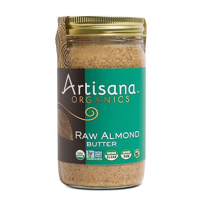 Artisana Organics Raw Almond Butter 14oz | USDA Organic No Sugar Added No Palm Oil Vegan Paleo and Keto Friendly Non GMO