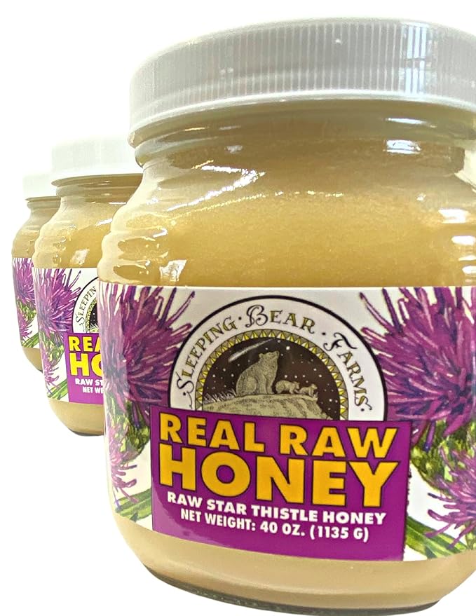 Raw Honey 2 1/2 lbs. Case of 12. 100% Bulk Honey Pure Raw Honey. Unfiltered Unpasturized Unheated Creamy honey