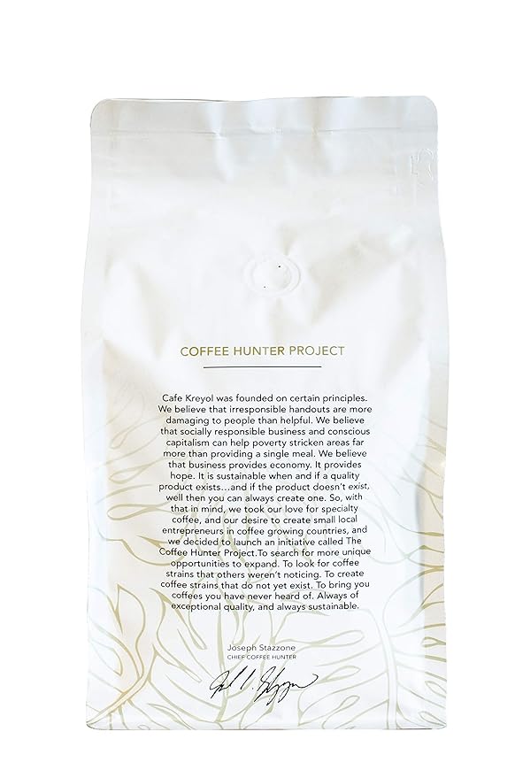 Cafe Kreyol Organic Haitian Hound | 5 lb - Haitian Blue Dark Roast Coffee - Whole Bean Coffee is Smooth Low Acid and Bold Deep Notes of Chocolate with a Sweet Finish